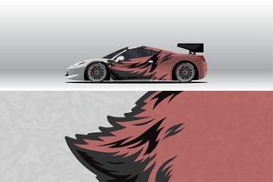 Auto-Wrap-Aufkleber-Designs. für Rennlackierungen oder tägliche Auto-Vinylaufkleber vektor