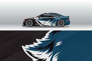 bil wrap dekal mönster. för racing livery eller daglig bil vinyl klistermärke vektor