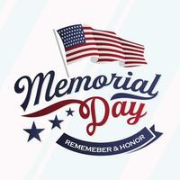 USA Denkmal Tag Feier merken und Ehre Vorlage Emblem vektor