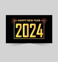 glücklich Neu Jahr 2024. 2024 Neu Jahr abstrakt Zahlen Vektor Illustration. Design zum Einladung Karte, Gruß Karte, Kalender, Poster, Netz Banner usw. Vektor Design Vorlage
