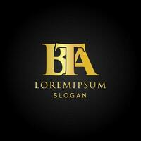 Luxus schwarz und Gold Initiale Brief Logo Design vektor