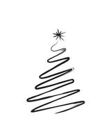 glad jul träd översikt hälsning kort vektor illustration design. hälsning kort. xmas träd.