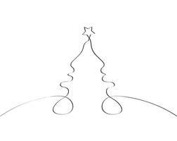 glad jul träd översikt hälsning kort vektor illustration design. hälsning kort. xmas träd.