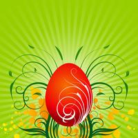 Vektor påsk illustration med målade ägg