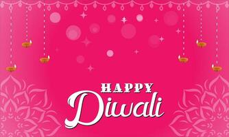 diwali festival av lampor färgrik baner mall design med dekorativ diya lampa. vektor illustration.print