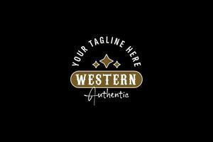 Vintage Country Emblem Typografie für Western Bar Restaurant Logo Design Inspiration vektor