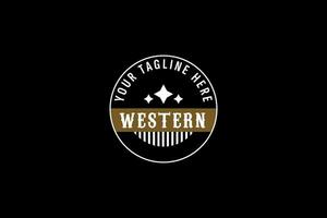 Vintage Country Emblem Typografie für Western Bar Restaurant Logo Design Inspiration vektor