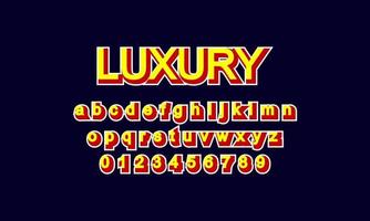 Luxus-Schriftalphabet vektor