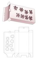 lange und Blechverpackung mit Schablone 8 Puzzleteile Schnittschablone pieces vektor