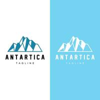 Eisberg Logo, Antarktis Logo Design, einfach Natur Landschaft Vektor Illustration Vorlage