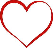 Herz Umriss, rot Symbol Freundschaft Intimität Valentinsgrüße Tag, Liebe vektor
