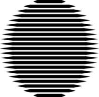 Kreis Logo Linien ungewöhnlich Symbol Design, horizontal Streifen, geometrisch gestalten vektor