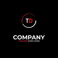 td kreativ modern Briefe Logo Design Vorlage vektor