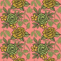 Blumen- nahtlos Muster. Blumen- wiederholen zum Textil- und Stoff. Blumen Muster vektor