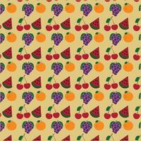 skön frukt vektor mall mönster.