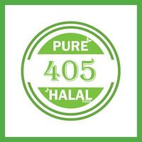 Design mit halal Blatt Design 405 vektor