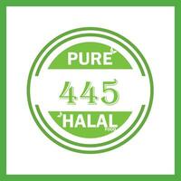 Design mit halal Blatt Design 445 vektor