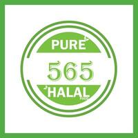 Design mit halal Blatt Design 565 vektor