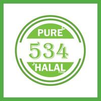 Design mit halal Blatt Design 534 vektor