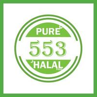 Design mit halal Blatt Design 553 vektor