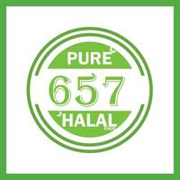 Design mit halal Blatt Design 657 vektor