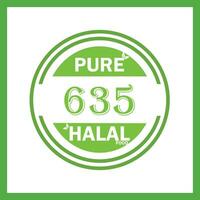 Design mit halal Blatt Design 635 vektor