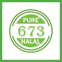 Design mit halal Blatt Design 673 vektor