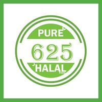 Design mit halal Blatt Design 625 vektor