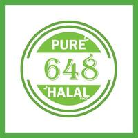 Design mit halal Blatt Design 648 vektor