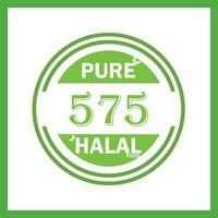 Design mit halal Blatt Design 575 vektor