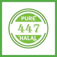 Design mit halal Blatt Design 447 vektor