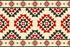 teppich ethnisch ikat muster kunst. geometrisches ethnisches ikat-nahtloses muster im stammes-. mexikanischer Stil. vektor