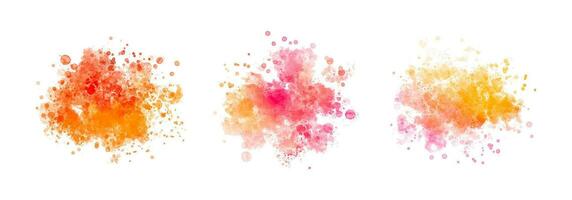 Aquarell Vektor Flecken. Hintergrund zum Texte -Rosa und Orange