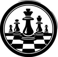 Schach - - schwarz und Weiß isoliert Symbol - - Vektor Illustration