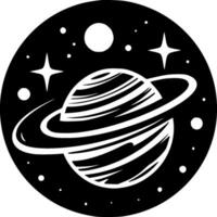 Galaxis - - schwarz und Weiß isoliert Symbol - - Vektor Illustration