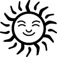 Sonne - - minimalistisch und eben Logo - - Vektor Illustration