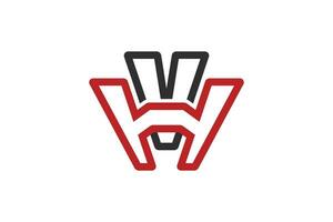 Brief v und h Monogramm Logo Design Vektor