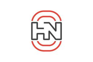 modern brev h och n monogram logotyp vektor design