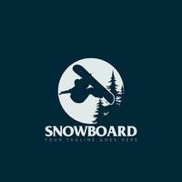 snowboard logotyp vektor