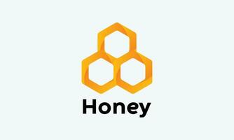 Honig Biene Hexagon einfach Logo zum Marke Identität vektor