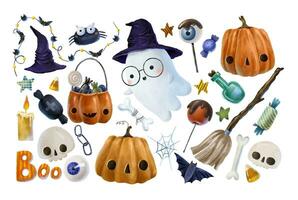Urlaub Halloween einstellen von Elemente zum Design. einstellen mit hallowee vektor