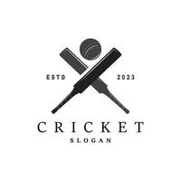 Kricket Sport Logo Design Vektor Illustrator Vorlage