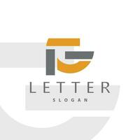 minimal första fg brev logotyp, modern och lyx ikon vektor mall element