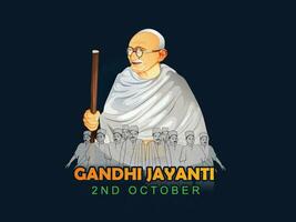 Lycklig gandhi jayanti vektor illustration design