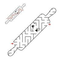 abstraktes Labyrinth. Spiel für Kinder. Puzzle für Kinder. Labyrinth Rätsel. den richtigen Weg finden. Arbeitsblatt Bildung. mit Antwort. vektor