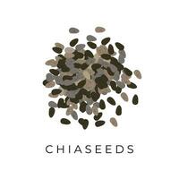 Chia Saat Superfood Illustration Logo vektor