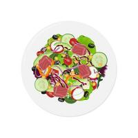 Thunfisch Fisch Salat Vektor Illustration Logo