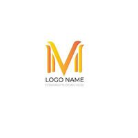 mv mv m v Brief Logo Design Symbol Vektor Symbol golden Farbe Initiale basierend Brief Symbol Logo.