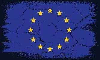 platt design grunge europeisk union flagga bakgrund vektor