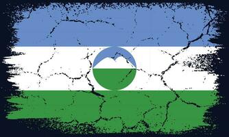 platt design grunge kabardino balkarian republik flagga bakgrund vektor